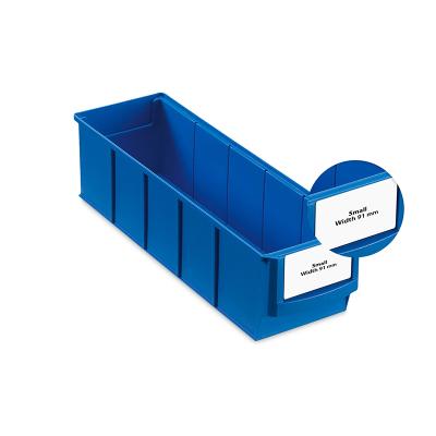 Etikett Smal version för lagerlådor bredd = 91 mm (Förpakning med 120 st.)